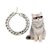 Collier d'étranglement de Chiens, en Or - Collier de chaîne métallique de Marche réglable,Collier de Bijoux en Alliage en Aluminium pour la Formation des activités de Plein air