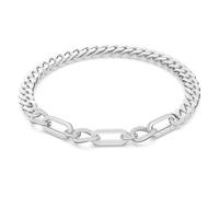 Collier Dextera, Pièce d’exception, Liens mélangés, Blanc, Métal rhodié L