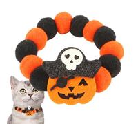 Collier d'Halloween pour chien | Collier réglable pour chaton | Collier confortable pour Halloween pour animal domestique, collier pour chaton hanté, collier en toile d'araignée pour chien en peluche