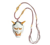 Collier d'horreur avec pendentif - Prajna japonais - Visage fantôme effrayant - Ornement culturel traditionnel pour décoration intérieure de camion, Refer to description, Résine, Unisexe
