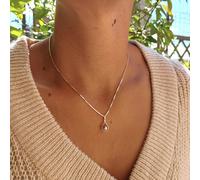 Collier diamant et perle d'eau douce
