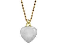 Collier Diffuseur D'Huiles Essentielles En Pierre Pour Hommes Et Femmes, Pendentif En Forme De Cœur En Pierre Précieuse Naturelle, Bouteille De Parfum, Avec Chaîne En Or, Bijoux En Cristal De Gu
