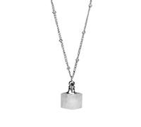 Collier Diffuseur D'Huiles Essentielles Pour Hommes Et Femmes, Collier D'Aromathérapie En Cristal De Guérison, Pendentif Carré En Pierre Précieuse Naturelle, Chaîne De Parfum, Bijoux Énergéti