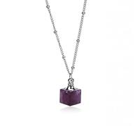 Collier Diffuseur D'Huiles Essentielles Pour Hommes Et Femmes, Collier En Cristal De Guérison, Pendentif Carré En Pierre Précieuse Naturelle, Bouteille De Parfum, Chaîne, Bijoux Énergétiques,