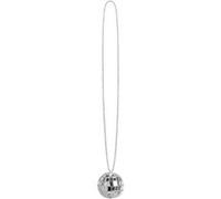 Collier Disco avec boule à facettes argent (x1) REF/21079 - ptit clown argent G