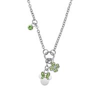 Collier - DISNEY - Minnie Mouse - Acier - Cristaux verts - Trèfle à quatre feuilles