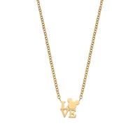 Collier Disney pour Femme en Acier Inoxydable, Taille Unique pour Filles, Plaqué Or, 35+5cm