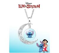 Collier - Disney - Stitch - Argent - Enfant - Pendentif Lune