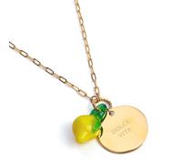 Collier Dolce Vita en acier inoxydable doré et fruits en verre