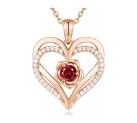Collier Double Coeur Rouge
