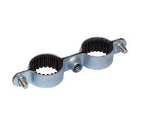 SOMATHERM FOR YOU, Collier double isophonique Ø16 mm en acier nickelé - Boîte de 50 pièces - Idéal pour la fixation de tubes rigides et la réduction des bruits et vibrations