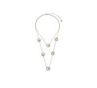 Collier Double Rang Femme Guess Secret Garden Jubn05581jwygt/U - Acier Doré Avec Motifs Trèfles Fleur Et Cristaux