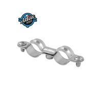 Collier double standard en acier zingué embase M7 X 150 CD Ø20 - Boite de 50 - - CD20