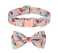 Collier doux et confortable avec nœud papillon, détachable et réglable, pour chiennes et filles, petites, moyennes et grandes