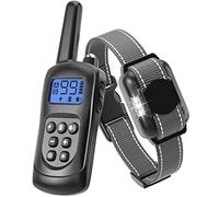 Collier Dressage Chien avec Télécommande,Portée De 2000ft,3 Modes Son/Vibration/Choc(0-99 Rechargeable, Imperméable, pour Les Chiens De Petite, Moyenne Et Grande Taille. Noir