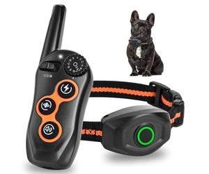 Collier Dressage Chien, Collier Anti aboiement avec Télécommande 3 Mode Choc Bip Vibreur, IPX7 Étanche, Collier Dressage Chien avec Télécommande Portée 600m, Caoutchouc en Option Rechargeable
