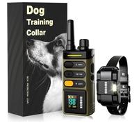 Collier Dressage Chien Étanche 1500m 4 Modes Télécommande Chiens Choc Réglable Lumière LED