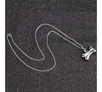 Collier D'urne en Forme D'os pour Animaux de Compagnie, Pendentif Commémoratif élégant en Acier Titane pour la Prière, Cadeau pour Les Propriétaires d'animaux de Compagnie, Argent 0,98
