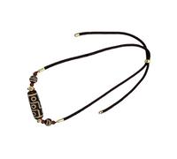 Collier Dzi à neuf yeux en agate naturelle symbolisant la puissance de l'artisanat culturel ancien, ornement du cou pour un usage quotidien, collier tibétain unisexe, taille unique, Comme décrit