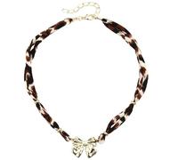 Collier écharpe bohème avec breloque pour femme, pendentif nœud, collier bandana léopard, c'est un cadeau spécial et tendance pour vous-même et vos amis