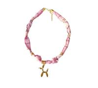 Collier écharpe coloré fait à la main pour femme, breloques dorées en forme d'étoile de mer, coquillage, sirène