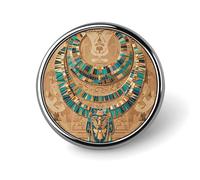 Collier égyptien rond personnalisé en métal pour vêtements, sacs, chapeaux, broches imprimées humoristiques, accessoires de décoration de fête, accessoires pour homme et femme