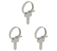 Collier électricien à embase | Collier plastique serrage | Attache de câble | Serre câble à embase | 20 Colliers avec embases et chevilles Gris | Debflex (Lot de 3)