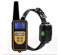 Collier électrique d'entraînement pour chiens - Rechargeable, imperméable, avec télécommande - Vibration et son, choc réglable - Pour petits chiens, moyens et grands - Contrôle à distance