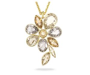 Collier Elegance of Africa, Fleur, Multicolore, Placage de ton or OS
