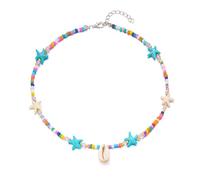 Collier élégant à double rangée de coquillages pour les amateurs de mode et les fêtes sur le thème de la plage, One Size, Comme décrit, Comme décrit.