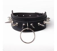 Collier élégant avec garniture en cuir noir personnalisé avec crampons accessoires de sport et de fitness Design Portable robuste et durable facile à nettoyer plus fiable et plus sûr à utiliser - Z