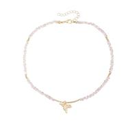Collier élégant avec pendentif en alliage de cristal - Design minimaliste - Réglable - Léger - Pour amoureux des bijoux, One Size, Comme décrit, Produit conforme à la description.