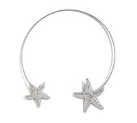 Collier élégant avec pendentif fleur et étoile de mer, inspiré de la plage, réglable, bijou élégant pour femme, facile à porter, Star, comme décrit, Comme décrit