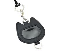 Collier élégant et robuste en cuir synthétique avec pendentif en forme de chat en forme de cœur pour les créateurs de tendance qui aiment les designs distinctifs pour un usage quotidien