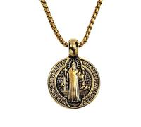 Collier élégant pour homme avec pendentif exorcisme complexe Chaîne religieuse Accessoires élégants pour fête, taille unique, Comme décrit, Comme décrit.