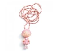 Collier Elfe Tinyly : Pendentif Sculpté Unique sur Chaîne Colorée