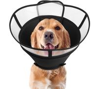 Collier élisabéthain doux conique pour chiens de petite, moyenne et grande taille, collier de récupération réglable pour post-chirurgie, protection des plaies et prévention du léchage, alternative