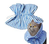 Collier Elizabethan pour chat - Polyester - Doux - Constitution - Collier de convalescence pour chat | Protection réglable avec cordon de serrage - Fournitures confortables pour chat et petit chien