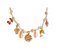 Collier empilable avec coquillages et étoiles de mer en alliage léger fabriqué à la main pour femme Collier multi-brins, taille unique, Comme décrit, Comme décrit.