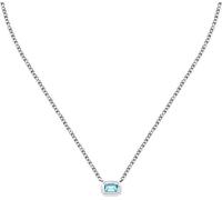 Collier en acier avec zircon bleu T-Design TJAXA22