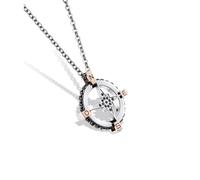 Collier en acier et cristal