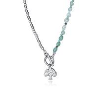 Collier en acier et pierres Nat Mme Fashion