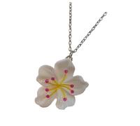 Collier en acier inoxydable avec pendentif en forme de fleur avec chaîne de 41 à 50 cm, pièce de superposition florale pour un look social, bijoux à pendentif floral, collier à cinq pétales, chaîne en