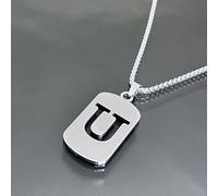 Collier en acier Ti avec lettre au design unique pour raconter des histoires élégantes (lettre V)