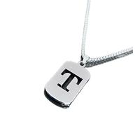 Collier en acier Ti avec lettre au design unique pour raconter des histoires élégantes (lettres de U)