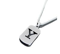 Collier en acier titane avec lettre réglable de 41 cm à 50 cm, avec breloques qui racontent votre histoire personnelle et ajoutent du charme (lettre D)