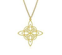 Collier en acier titane triangle éternel celtique, pendentif artistique simple, non genré et minoritaire