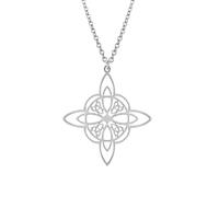 Collier en acier titane triangle éternel celtique, pendentif artistique simple, non genré et minoritaire
