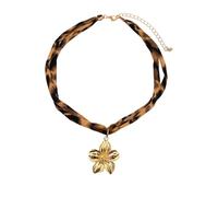 Collier en alliage moderne en couches, coquille d ' étoiles de mer, breloque réglable pour femmes, de mode, chaîne en coton doré et marron, breloque en forme de cœur, vêtements de fête, pendentif