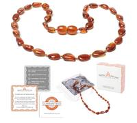 Collier en ambre de la Baltique Baltic Secret en ambre sélectionné de la Baltique fait main pour femme, homme, enfant et adulte - Bijoux naturels, chaînes de pierres précieuses, idée cadeau, joyaux de